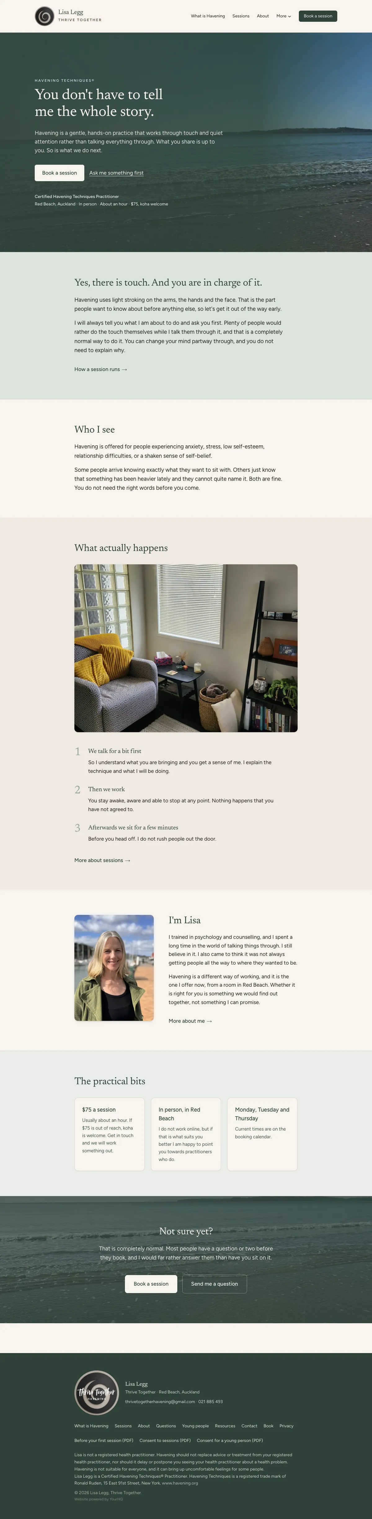 Lisa Legg, Thrive Together website